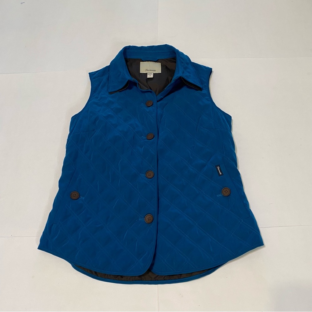 ❤️Faconnable Vibrant Blue Quilted Vest